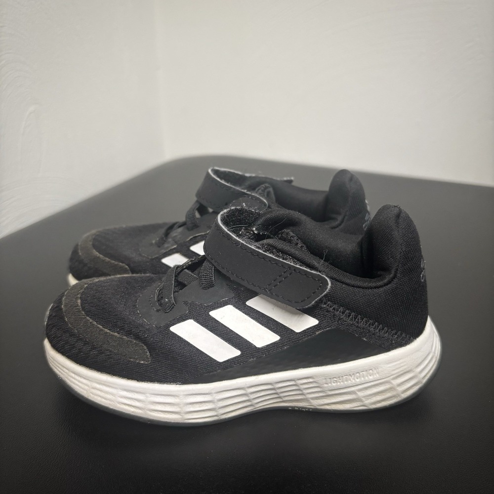 Adidas Duramo SL I Black/White Toodler Shoes US Size‎ 7.5K Hook and Loop